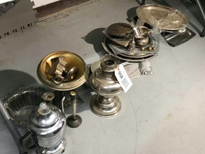 lot 958 image: Assorted Silver Plate, Aluminum, Stainless, Etc.