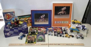 lot 964 image: Sprint Cars Framed Images, Toys, and Other Cars