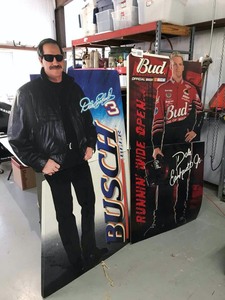 lot 977 image: (2) Cardboard Stand-Ups Dale Earnhardt & Jr.