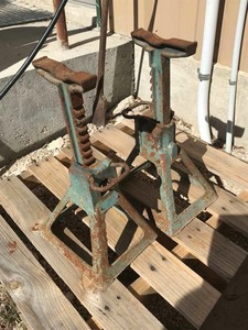 lot 990 image: (2) Old Car Jack Stands