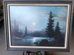 lot 992 image: Framed Print Dalhart Windberg, Embraced By Moonlight
