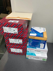lot 16 image: Office Supplies  Catalog Envelopes, file folders