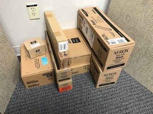 lot 20 image: Office Supplies  Misc. Toner, Imaging, fax cartridges (see pics)