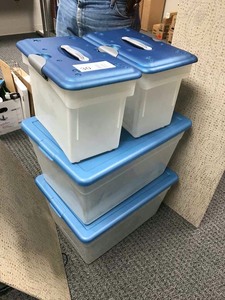 lot 30 image: (4) Plastic Storage Bins