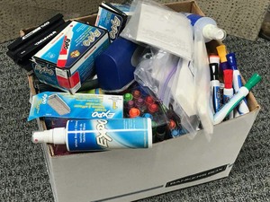 lot 32 image: Office Supplies  Dry Erase Board Markers, Erasers, etc