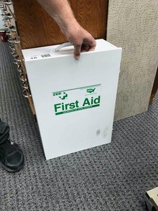 lot 48 image: Zee First Aid Cabinet with supplies