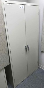 lot 87 image: HON Two Door Metal StorageSupply Cabinet, 6 ft X 3 ft., wkey