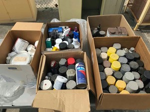lot 1 image: Assorted Paint & Lubricants