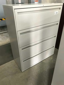 lot 25 image: Hon Four-Drawer Lateral File, LegalLetter, No Keys
