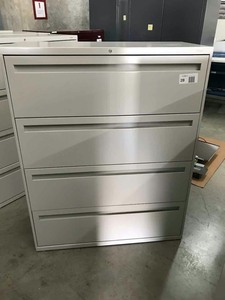lot 28 image: Hon Four-Drawer Lateral File, LegalLetter, No Keys