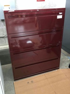 lot 32 image: Aggie Maroon Hon Four-Drawer File, no keys