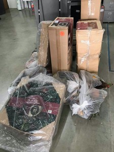 lot 35 image: Fall & Christmas Decor, Wreaths, Trees, Etc.