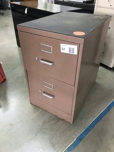 lot 37 image: Two-Drawer Legal File Cabinet