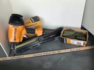 lot 71 image: Bostitch Pneumatic Framing Nailer Model F28WW, with Nails