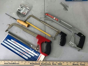 lot 119 image: Assorted Hack Saws, Blades