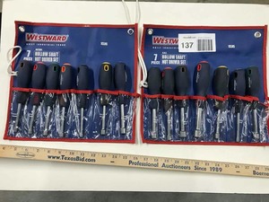 lot 137 image: Westward Hollow Shaft Nut Drivers, SAE-Metric