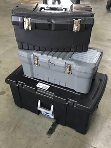 lot 197 image: (3) Storage and Tool Boxes