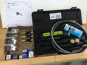 lot 202 image: Appion Schrader Valve Replacement Tool, Hose Adapters, Leak Detector