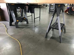 lot 210 image: (2) Dewalt Folding Saw Horses