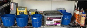 lot 236 image: Assorted Fasteners, Dry Wall Screws, Glue, Etc.