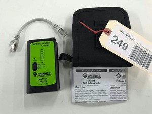 lot 249 image: Greenlee PA1574 RJ45 Network Tester