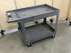 lot 264 image: Uline utility cart, two tier, 45 x 26 x 33