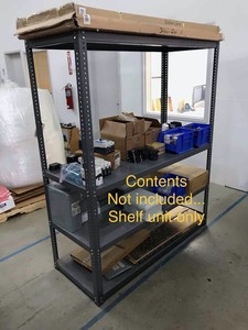 lot 268 image: Grey Metal Shelf Unit 72 x 24 x 60 (contents not included)