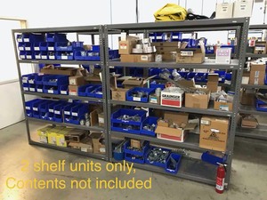 lot 271 image: (2) Metal Shelf Units, 72 x 24 x 60   contents not included