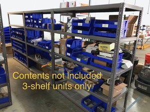 lot 276 image: (3) Metal Shelf Units, 72 x 24 x 60   contents not included