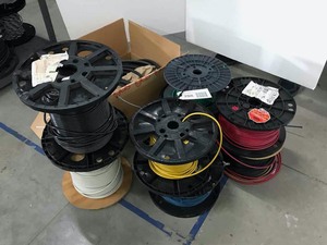 lot 288 image: Assorted (partial) spools stranded wire (8 rolls), #8 AWG,