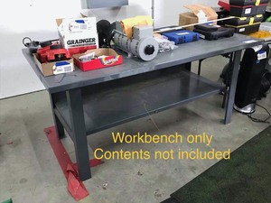 lot 311 image: Global Metal Workbench, 72 x 36 x 34 with undershelf