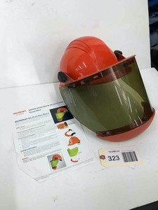 lot 323 image: Salisbury by Honeywell AS1000HAT Arc Flash Protective Face Shield with Helmet (used)