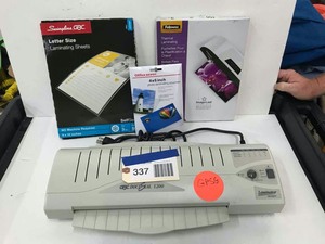 lot 337 image: GPC Docuseal 1200 Laminator with some supplies