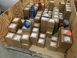 lot 396 image: Pallet  Wire Hubbles, Pin & Sleeve Plug & Receptical and more