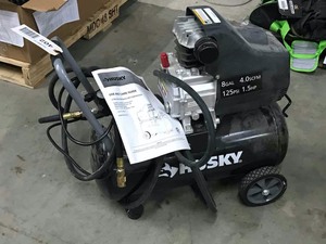 lot 402 image: Husky Air Compressor, Mod. TA-2530B, 8 gallon, 1.5 HP, 4.0 SCFM, 125 PSI