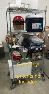 lot 408 image: Wire Storage Cart, 36 x 24 x 80