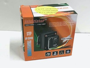 lot 411 image: MultiStar Step Down Transformer  220v to 110v, Model THG-200UD