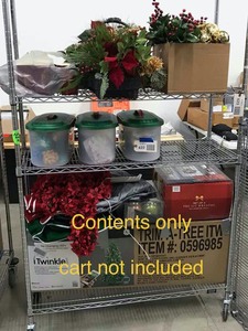 lot 422 image: Christmas Decorations (contents of shelf)   ShelfCart not included
