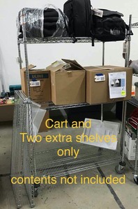 lot 429 image: Wire Storage Cart, 48 x 24 x 80
