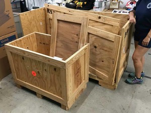 lot 430 image: (2) Wood Storage Crates