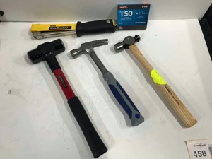 lot 458 image: Hammers  Kobalt Framing, Craftsman 4# Sledge, Eastwing Ball Peen Shure Strike