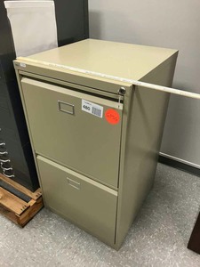 lot 480 image: Safeco two-drawer ledger size file cabinet