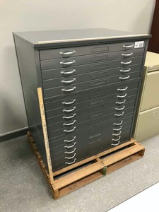 lot 481 image: Three Stack Flat File Cabinet (metal)