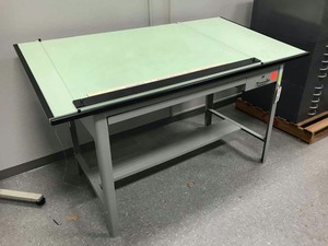 lot 483 image: Tilt Top Drafting Table with Parallel Bar