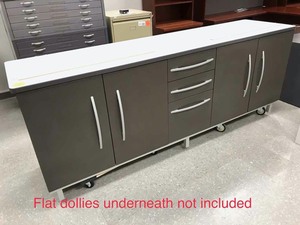 lot 489 image: Commercial Buffety Cabinet, Stationary (very heavy) (flat dollies not included)