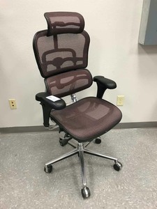 lot 533 image: Red Ergo-Human High Back Mesh Chair (Model 6130EHR)