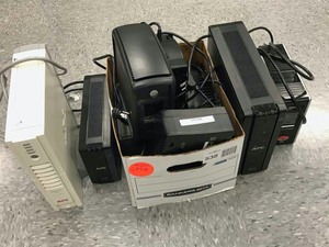 lot 538 image: UPS Power Supplies, (9) Assorted  APC, Trip Lite, Geek Squad, Cyber Power