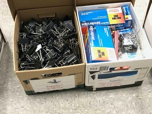 lot 553 image: (2) Boxes Asst. Sizes of Binder Clips