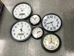 lot 557 image: (6) Wall Clocks (all battery powered)