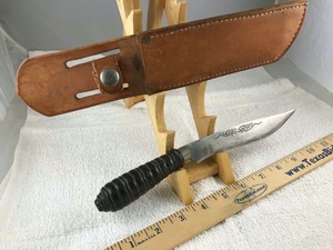 lot 735 image: Knife  Fixed Blade, with scroll work